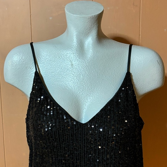 Calvin Klein Black Sequin Tank Top Cami S - Picture 4 of 9